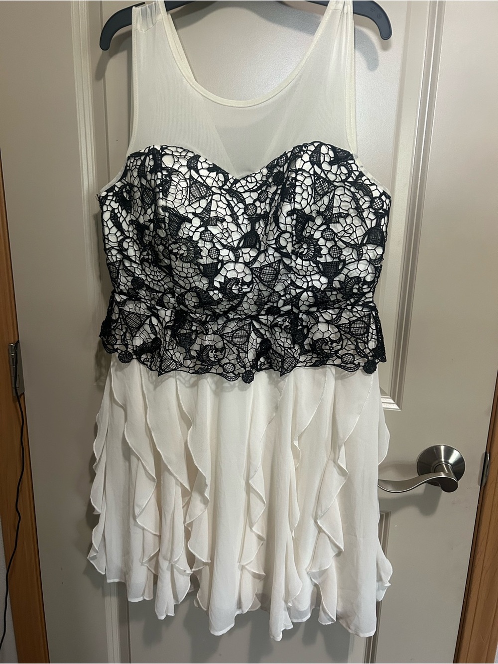 Harry Potter Black Lace & Ivory Ruffle Gown